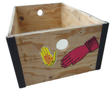 Vintage Holzkiste Aufbewahrungskiste Allzweckkiste Krimskrams Kiste 39,5x36,3/16