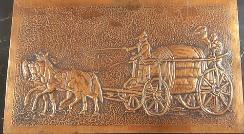 Kupferstich pferdekutsche mit - kupferstich,