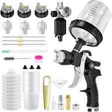 2008 Serie HVLP Lackierpistole Spritzpistole 1.3/1.7/2.0mm 3 Düsen Profi Kits
