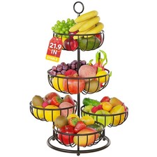 5 Etagen Schwarz Obstkorb