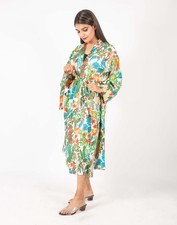 Indisch Baumwolle Robe Langer