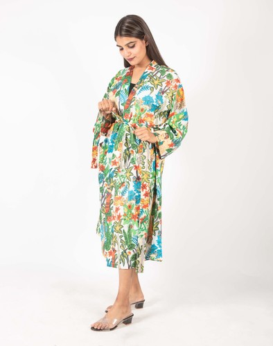 Indisch baumwolle robe langer - indisch,