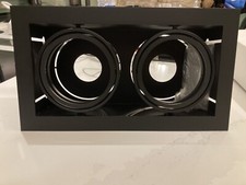 downlight led Eckig Schwarz Mit 2 Ar111 Warm Weiß Led / Einbaustrahler/ Spot