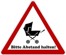 1 Aufkleber Kinderwagen Bitte