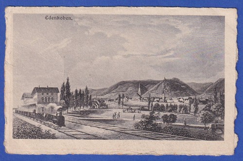 Alte edenkoben bahnhof mit - ak,