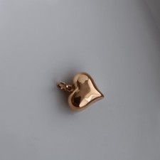 18K Rotgold Puffed Heart