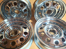 s  Satz  Chrom Stahl Felgen US WHEELS 644641  14x6 J  LK 4x100mm FWD-Front Antr.