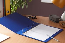5x Plastik-Ordner-Ringbuch-blau-35mm , wie Esselte 49715