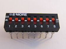 10 Stück - DIP Schalter 8 polig - EL MORE 8Bit DIP Switch - E10M608 - 10pcs
