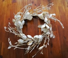 Türkranz,weiß,gold,Glitter,Blüten,Magnolie,Hochzeit,hochwertige Verarbeitung 