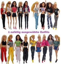 5 Sets Barbie Kleidung Outfit Mode Set für Puppe Hosen Tops Jacke Puppenkleidung