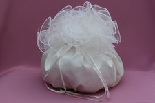 Satin Brautbeutel schlicht helles creme ivory