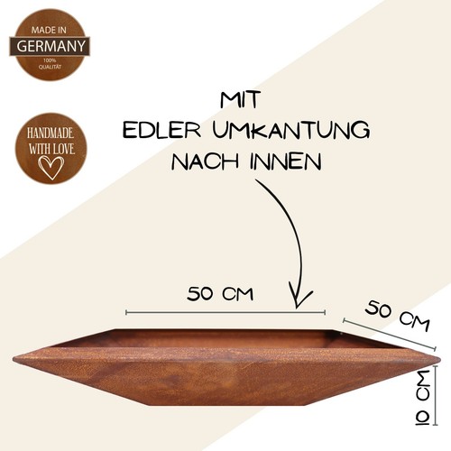 Edelrost blumensäule herzlich - edelrost,