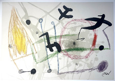 Joan Miro,"Maravillas." Originallithographie , signiert, limitiert, 49 x 71 cm 