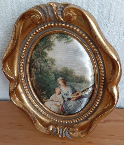 Antikes florentiner bild oval - florentiner,