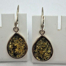 Tropfen-Ohrhänger: Grüner