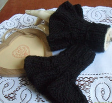 ARMSTULPEN  Pulswärmer schwarz mit Muster