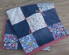 Patchwork  Baby Quilt  Baby Decke Handarbeit Unikat quadratisch 70 cm