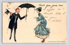 Comic Postkarte: Wegschreiben
