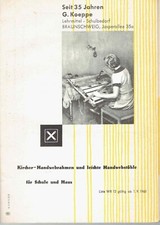 Koeppe Braunschweig Kircher Handwebrahmen Handwebstühle 1960 Prospekt