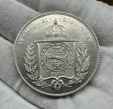 1855 Brasilien Pedro II Silber
