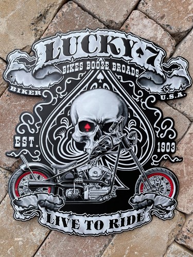 Blechschild live ride cm - blechschild, 50