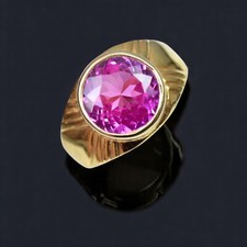 Natürlich Rosa Rubin Rund 925