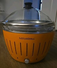 LotusGrill Holzkohlegrill34cm Orange mit Glasdeckel
