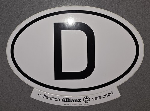 Schild aufkleber - d,