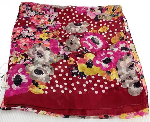 Kenzo schal seide rot bunt - rot,