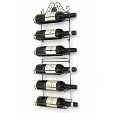 Weinregal Wand Metall Schwarz