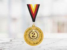 Medaille mit  Zahl Nr. 2 mit