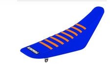 Enjoy Manufacturing KTM Sitzbezug SX 85 2018 - 2024 Ribbed Logo, BLU / ORANGE