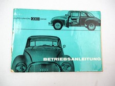 Auto Union DKW 1000 S de Luxe Limousine Coupe Betriebsanleitung Bedienung 1963