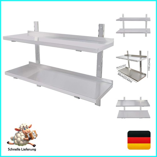 Wandregal edelstahl ablagen - edelstahl,