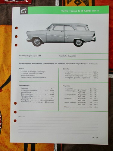Ford barock taunus 17m - ford,