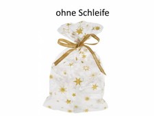 50  transparente Gebäckbeutel mit goldenen Sterne 18 x 30 cm Cellophanbeutel