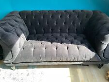 Sofa schwarz grau wie neu Länge 2m x Breite 1m x Höhe 85cm Art wie Chesterfield 