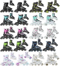 4in1 Inlineskates Inliner Triskates Rollschuhe Raven Profession verstellbar-Neu!