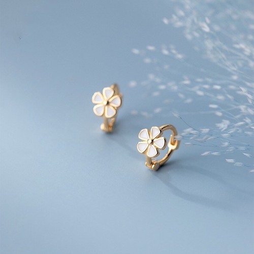 Blume kleine creolen - creolen, huggie