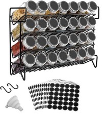 Vtopmart 4-stöckiges Gewürz-Regal Stehend, 28 Leere Gewürzgläser mit Gestell