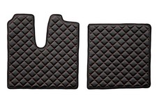 LKW Fußmatten Satz Fahrer Beifahrer für MAN TGX 01.07-12.17 SCHWARZ / ROT