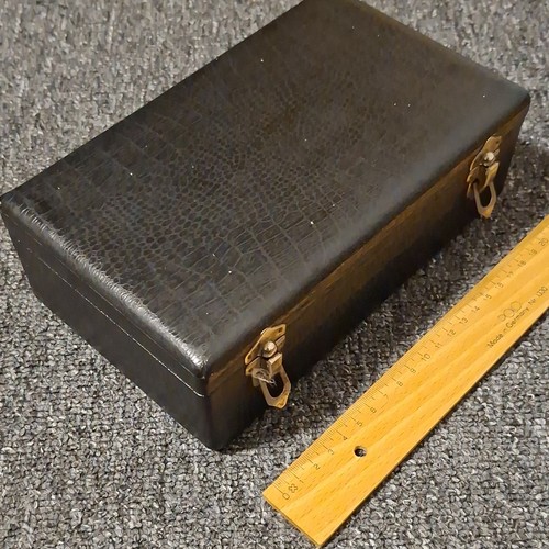 Antike leder schmuckschatulle - antike,