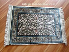 handgeknüpfter Seidenteppich aus der Türkei, 56x37cm, neuwertig