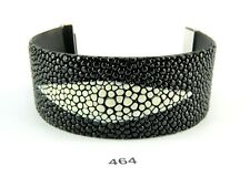 464) Rochenleder Armband 4 cm Breit mit Edelstahl Verschluss 