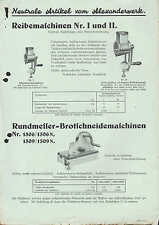 REMSCHEID, Prospekt 1935, Alexanderwerk Küche Rundmesser-Brot-Schneide-Maschine