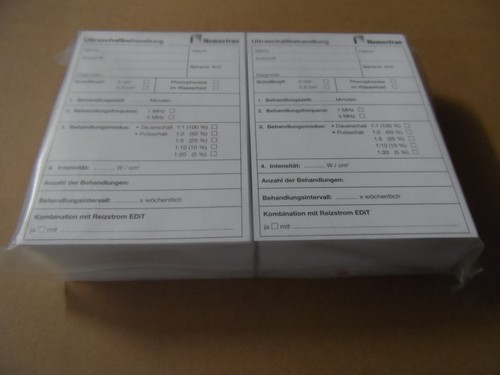 Behandlungskarten für
