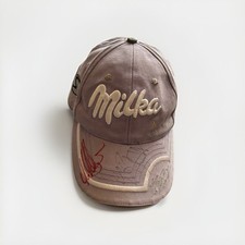 Schildmütze Milka Martin Schmitt mit 2 Unterschriften Lila 