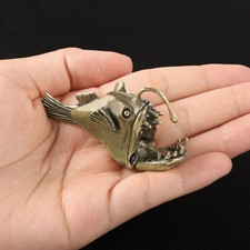 Kupfer Fisch Skulptur Laterne Wels Ornamente Metall Dekoration Geschenk