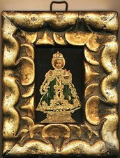 Bild Prager Jesulein Gerahmt Holz Bild chromo mit Gold 1900 siehe Bilder